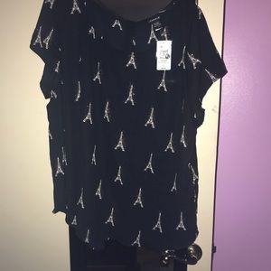 Torrid black Eiffel Tower shirt 👚